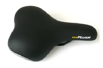 Saddle, Ladies, Vinyl Top, Double Density Foam, 250 x 180mm BLACK, Quality Velo manufactured product