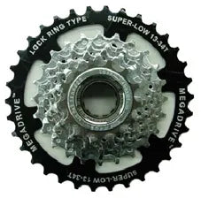 SCREW ON CLUSTER - 7 Speed, 13-34T, Mega Range (Sunrace)