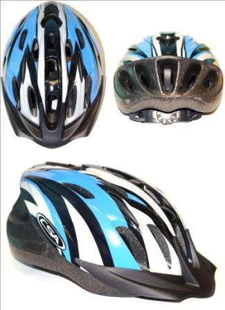 HELMET Chaser, Medium/Large (58-62cm) BLUE/BLACK/SILVER, Australian Standards Approved