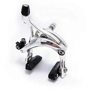 Brake Set, SILVER alloy, caliper brake, rear dual pivot, 41-57mm, w/angle adjustable pads, Quality Tektro product