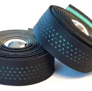 Handlebar Cushion Tape, Black Microfibre + CELESTE Shockproof gel, w Plugs