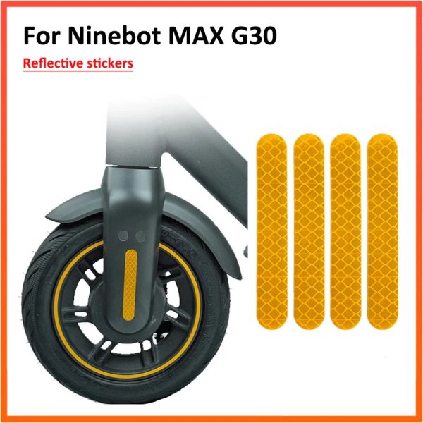 Front Rear Wheel Sticker Reflectors for Ninebot Max G30 Electric Scooter