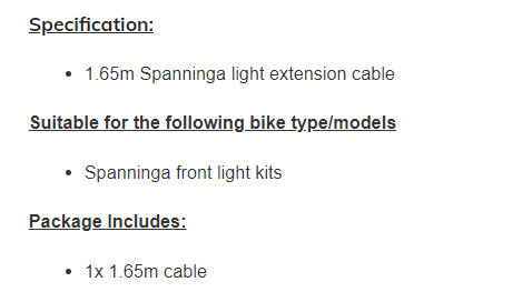 Front Light Cable SEP/HL2701 for NCM Munich 26
