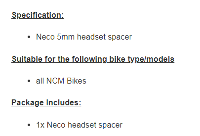 NECO Gasket, Spacer, AS3605, 5mm