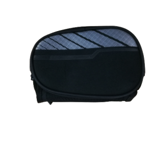 Top Bar Phone Bag, velcro attach Large 19/H11/W5cm, Black, 2 main pockets. 1 phone pocket w/clear PVC.