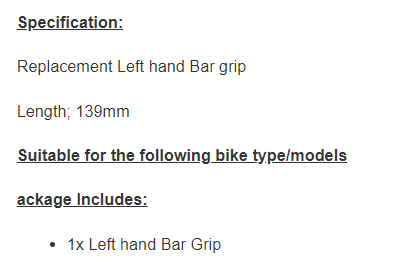 SR Grip, Black, right, Milano/Venice/ ET Cycle series