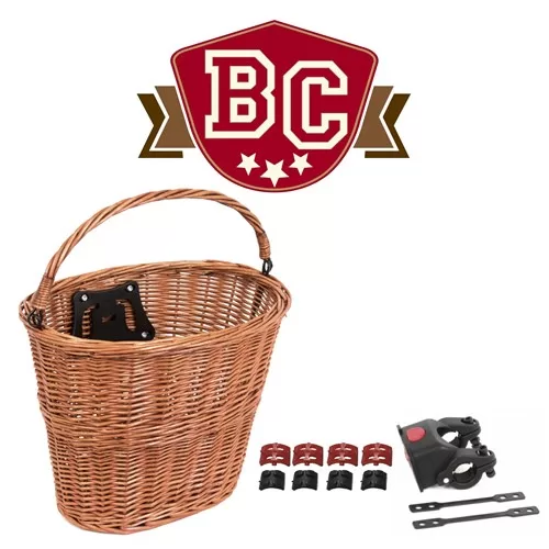Front Wicker Basket - Quick Release - Tan
