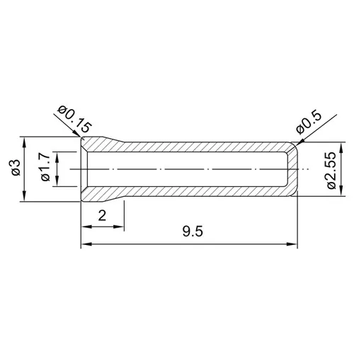 Inner Cable Tip - Alloy Shift 1.2mm - 500 per bottle