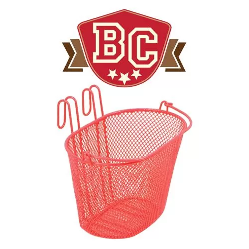Small Wire Front Basket With Handle - Orange