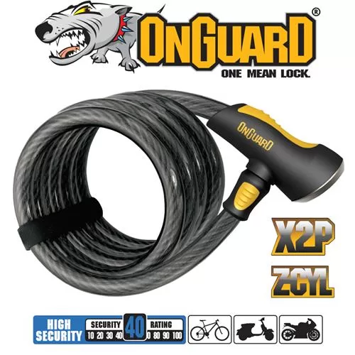 Doberman Series - Coiled Cable Keyed - 185cm x 10mm