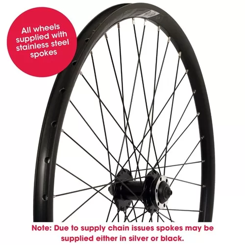 Wheel - 26" Front Alloy Disc - Black Rim - Black Spokes
